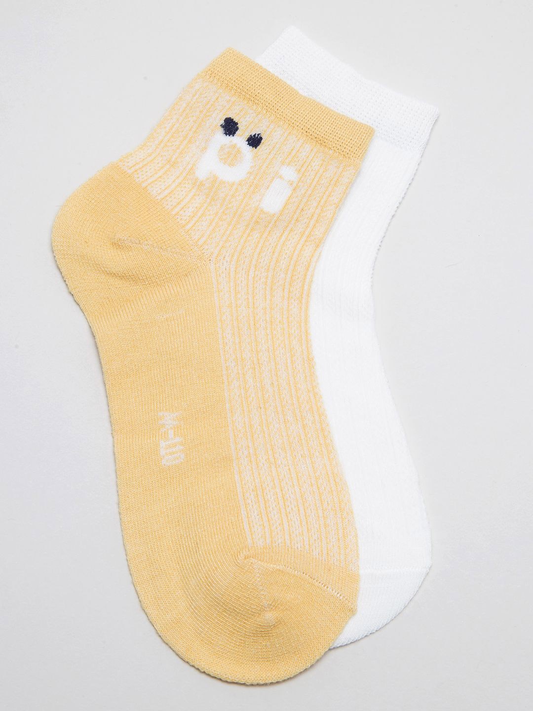 

J Style Kids Pack of 2 Patterned Ankle Length Socks, White