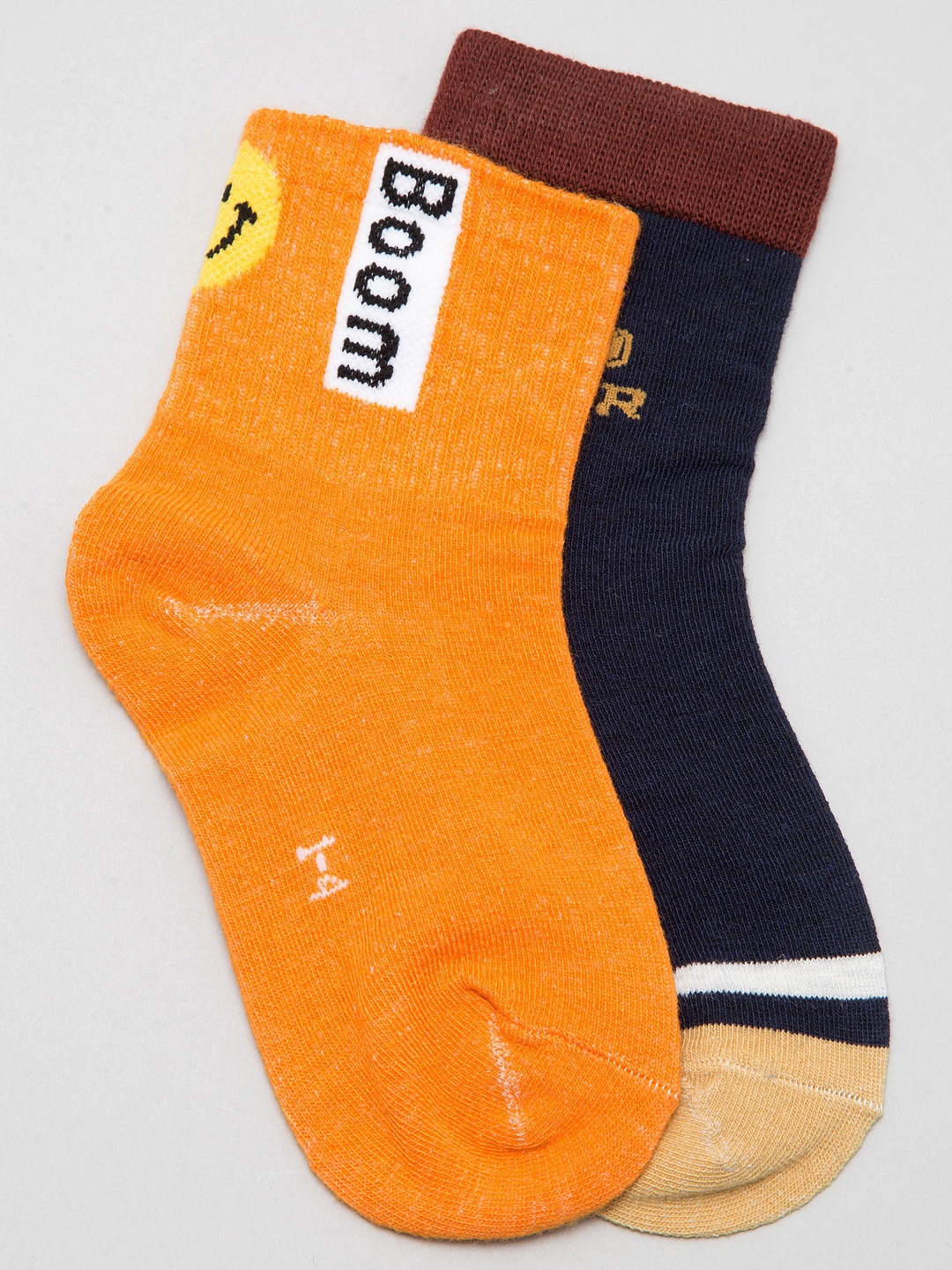 

J Style Kids Pack of 2 Patterned Ankle Length Socks, Yellow