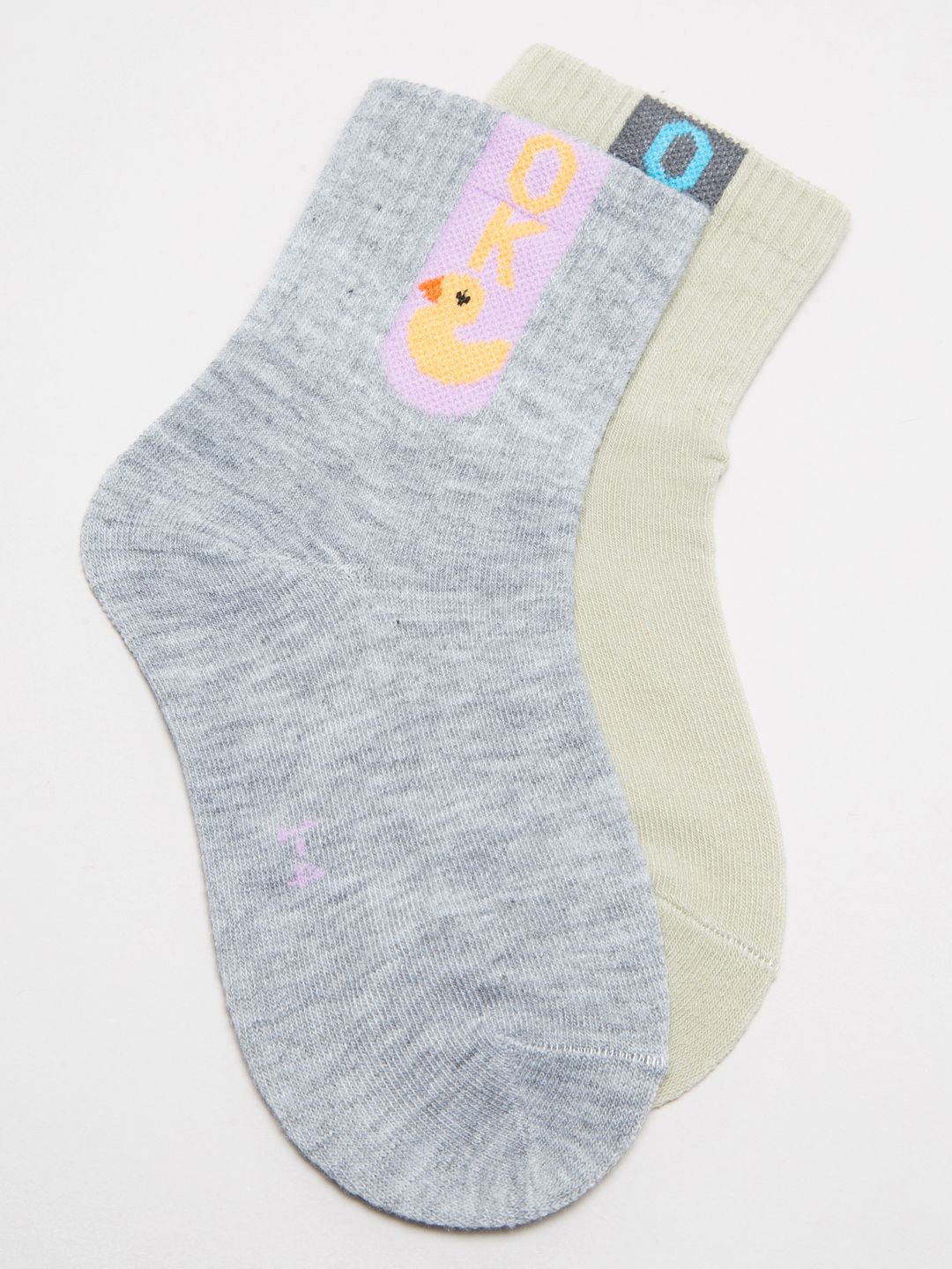 

J Style Kids Pack of 2 Patterned Ankle Length Socks, Beige