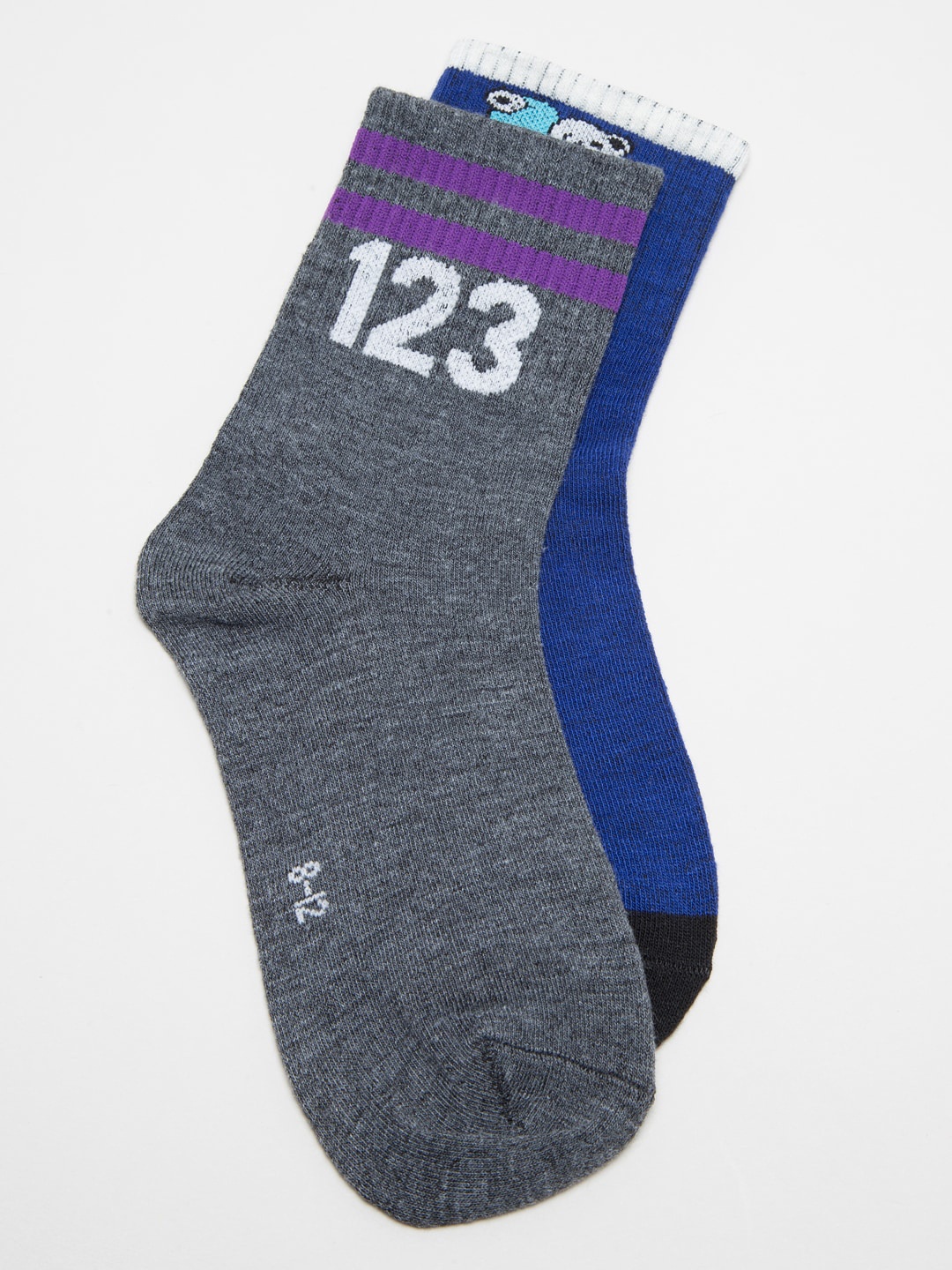 

J Style Kids Pack of 2 Patterned Ankle Length Socks, Blue