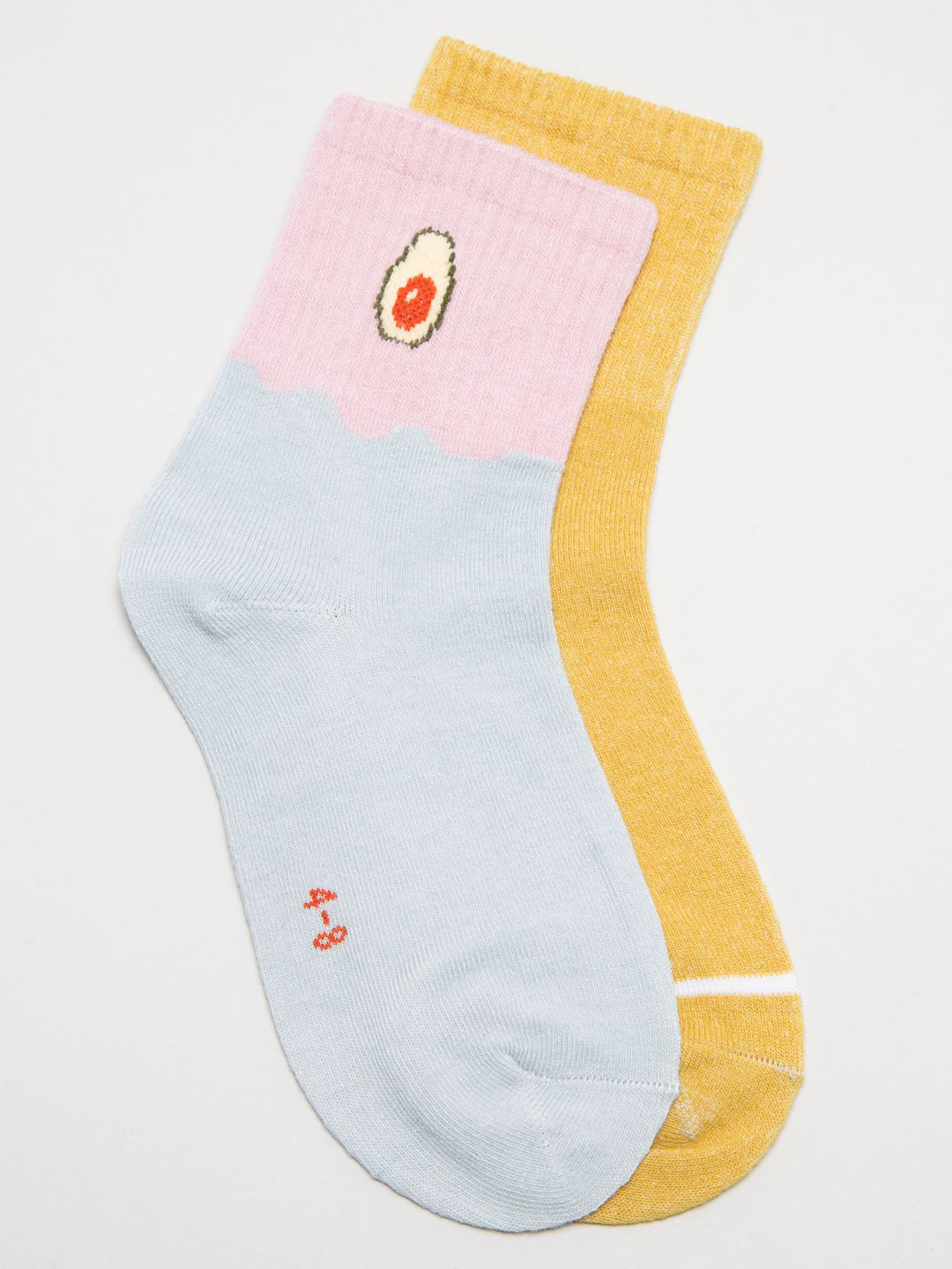 

J Style Kids Pack of 2 Patterned Ankle Length Socks, Yellow