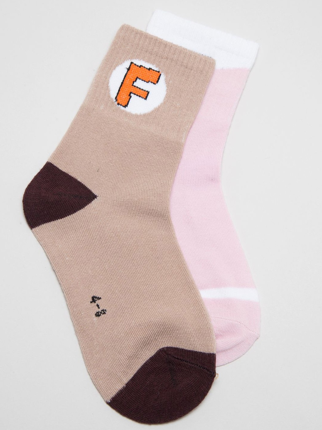 

J Style Kids Pack of 2 Patterned Ankle Length Socks, Pink
