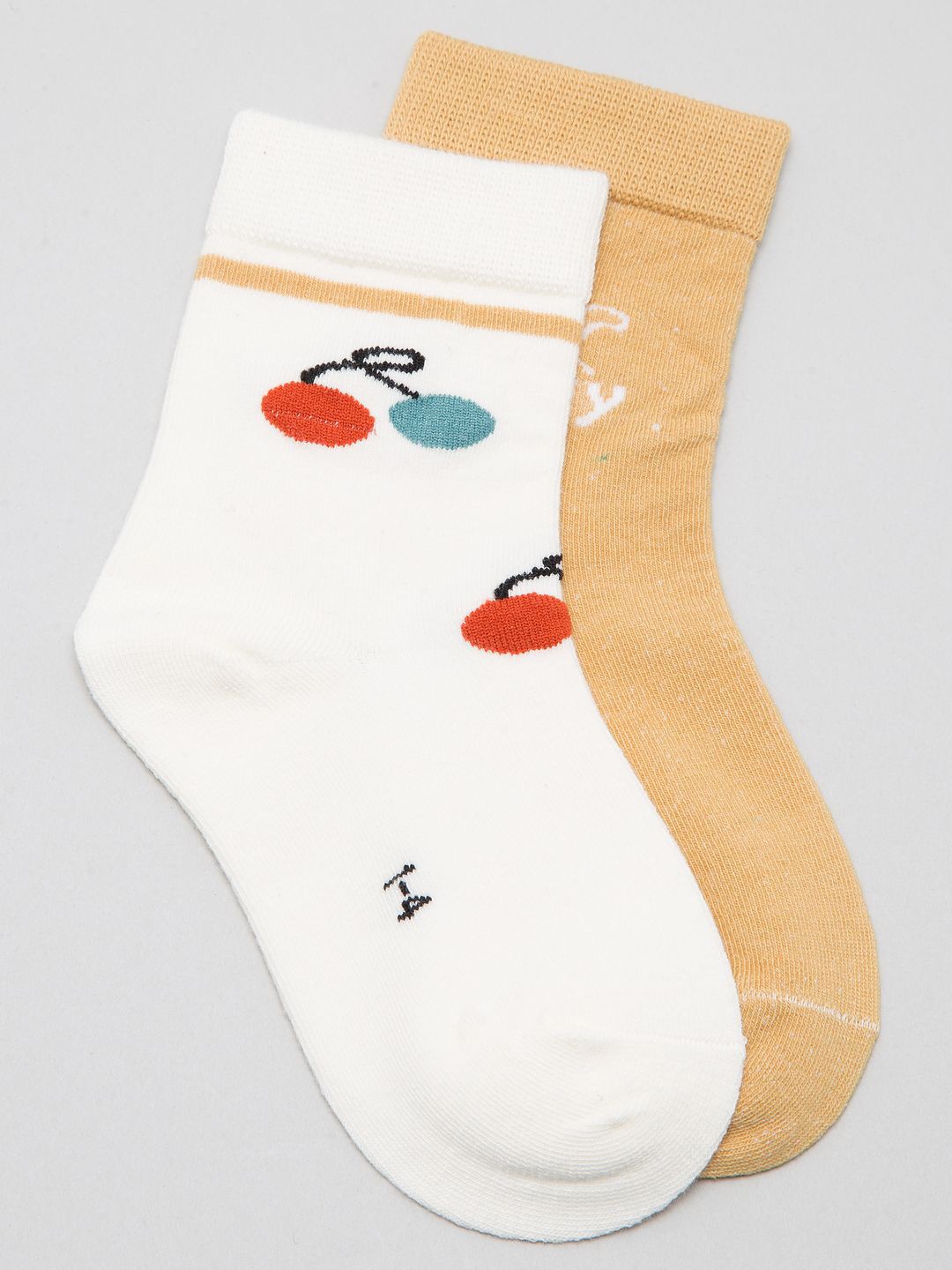 

J Style Kids Pack of 2 Patterned Ankle Length Socks, White