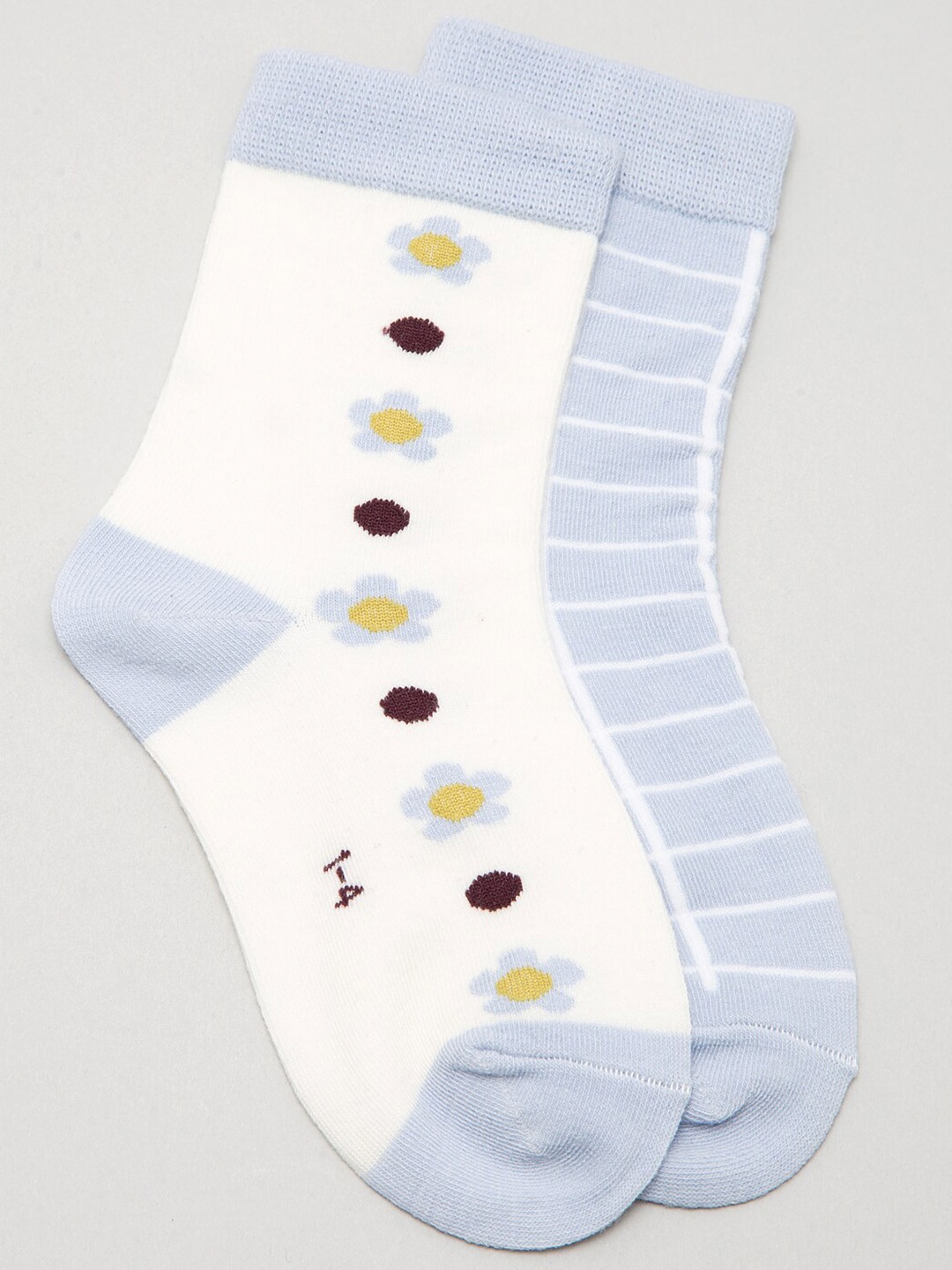 

J Style Kids Pack of 2 Patterned Ankle Length Socks, White