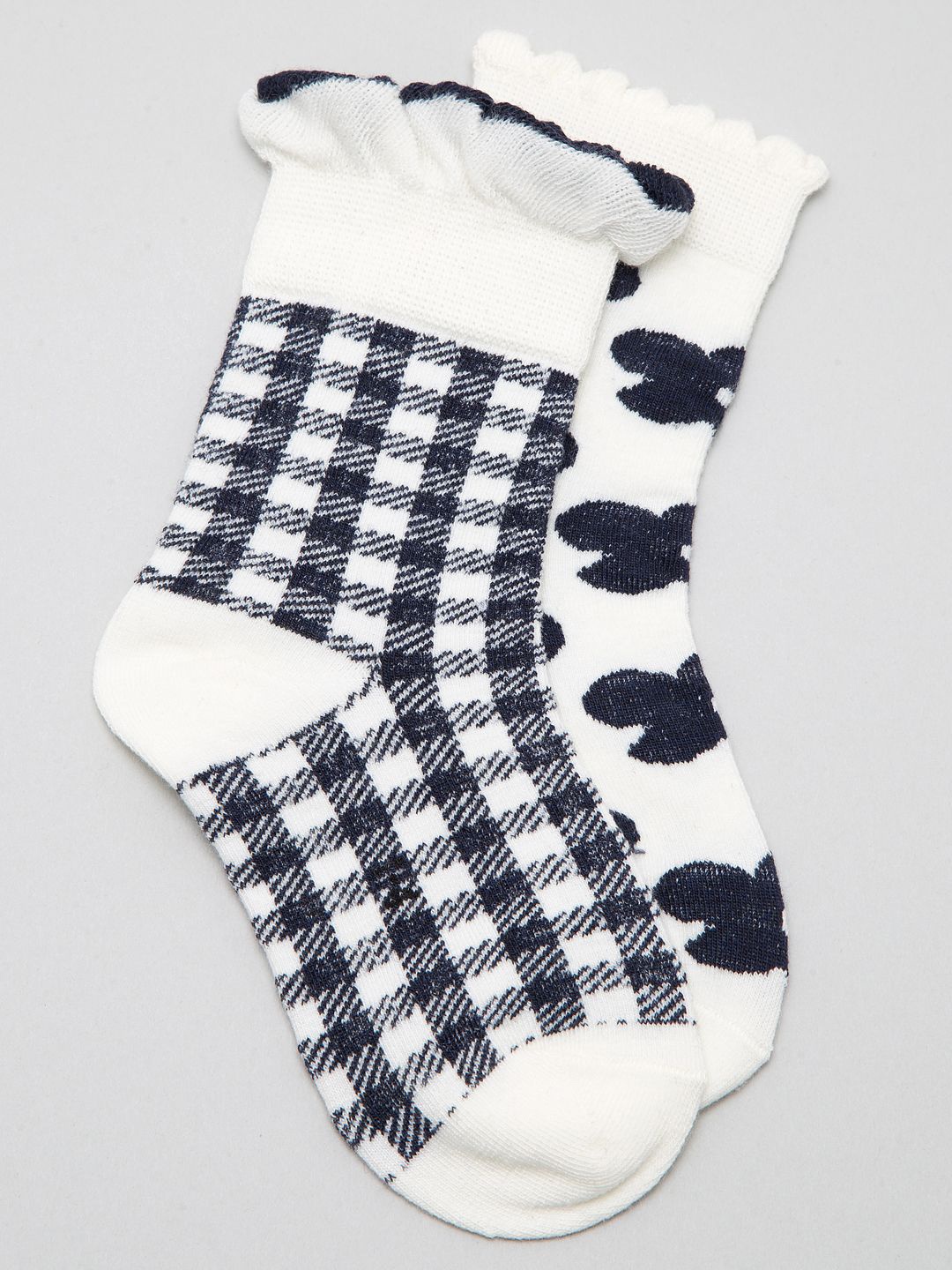 

J Style Kids Pack of 2 Patterned Ankle Length Socks, White