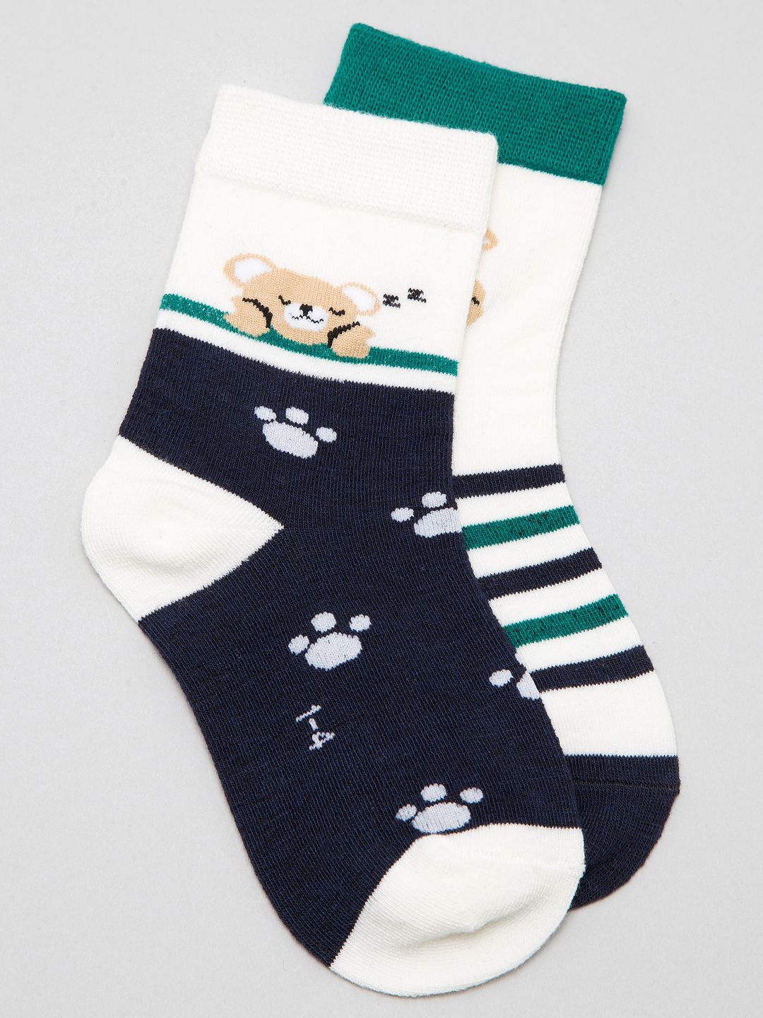

J Style Kids Pack of 2 Patterned Ankle Length Socks, White