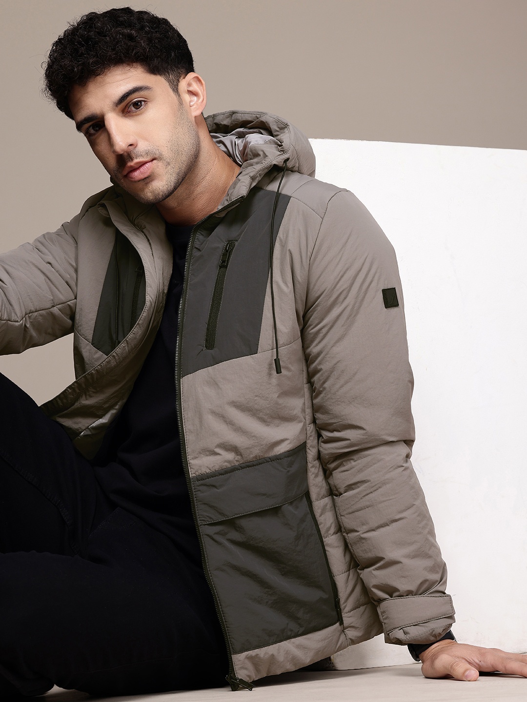 

Nautica Hooded Padded Jacket, Grey