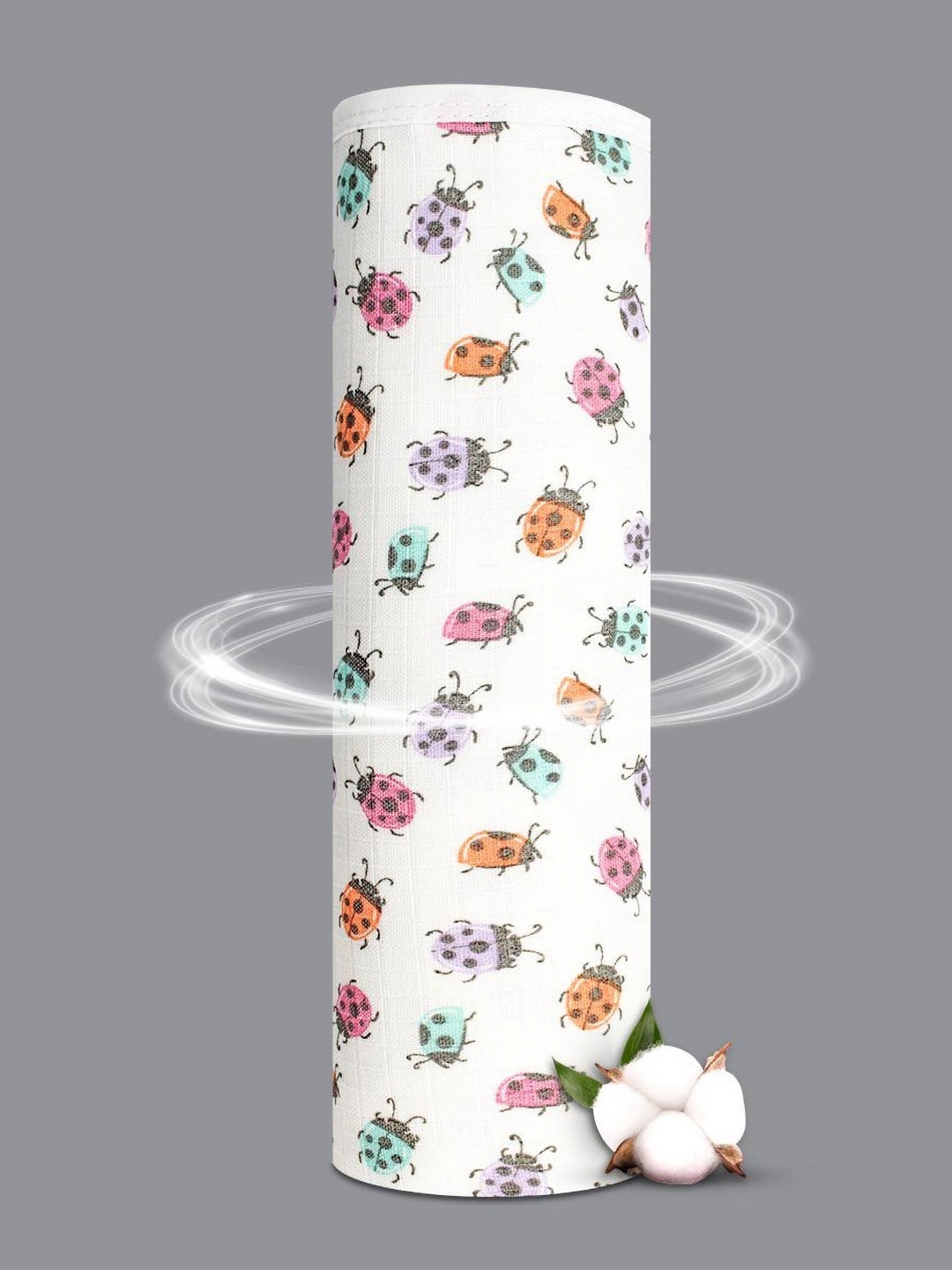 

Born Babies White & Red Printed Organic Cotton 150 GSM Bath Towel