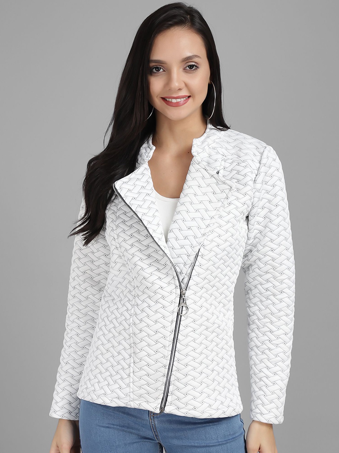

TANDUL Self Design Lightweight Tailored Jacket, White