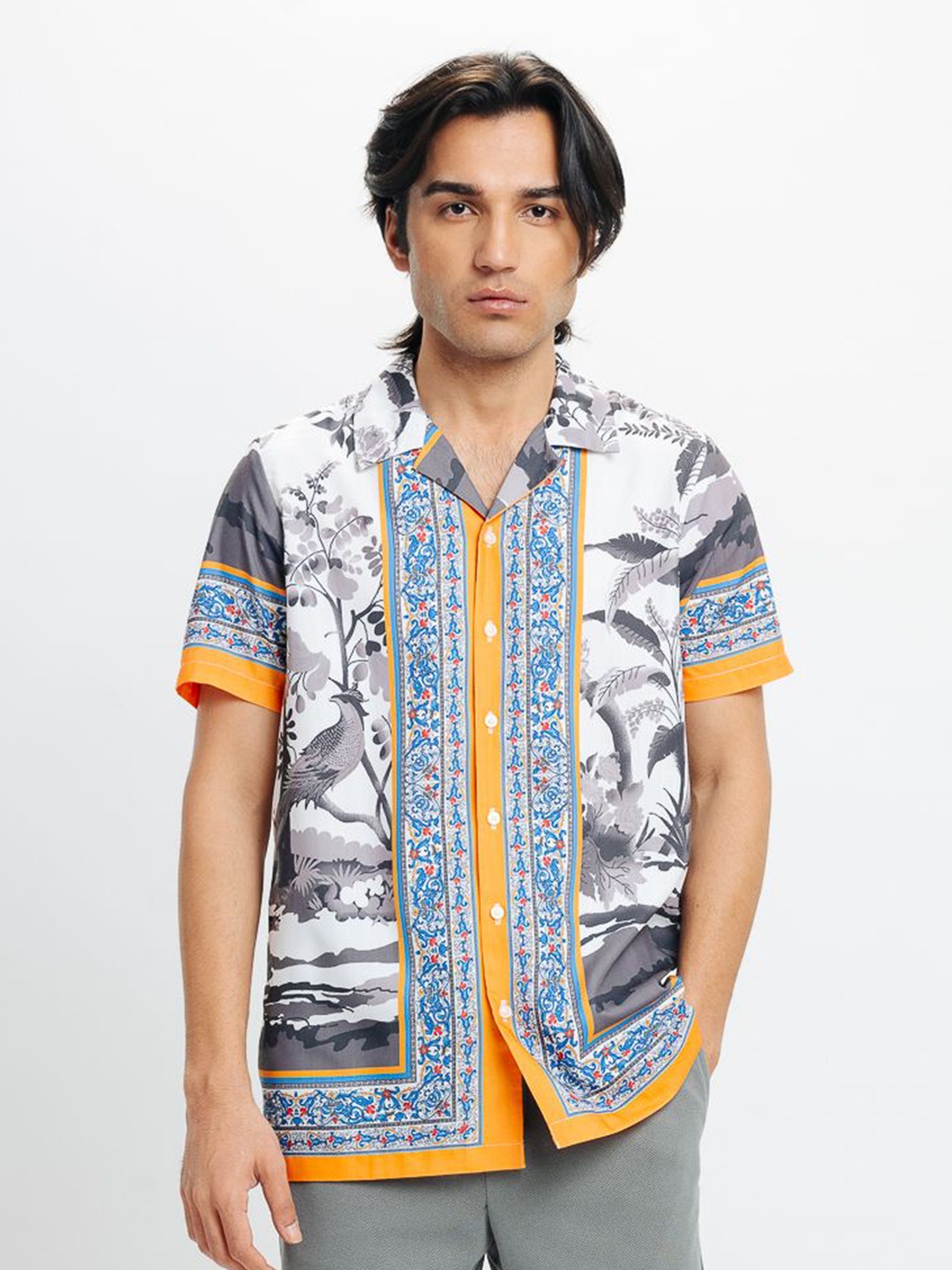 

FREAKINS Abstract Printed Cotton Casual Shirt, Blue