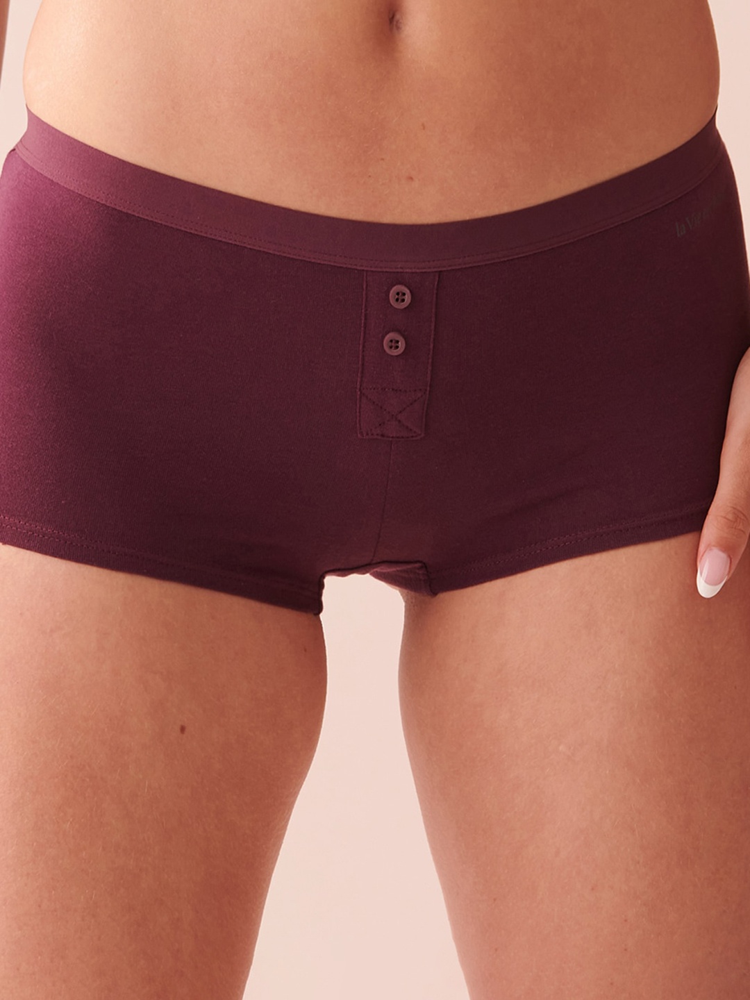 

La Vie en Rose Mid-Rise Boyshort Briefs 20100333_50059, Purple