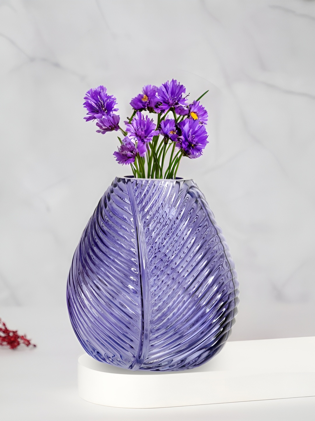 

Ekhasa Purple Thickened Transparent Crystal Glass Vase