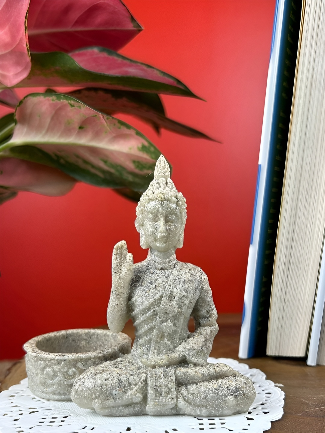 

Satyam Kraft Grey Buddha Figurine Showpiece