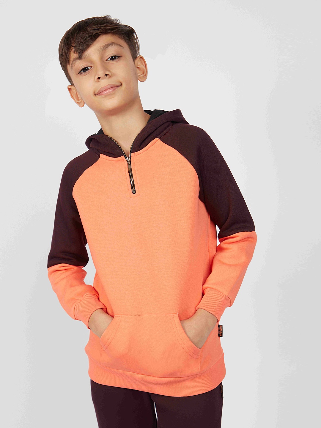 

Bombay High Boys Hooded Kangaroo Pocket Sweatshirt, Orange