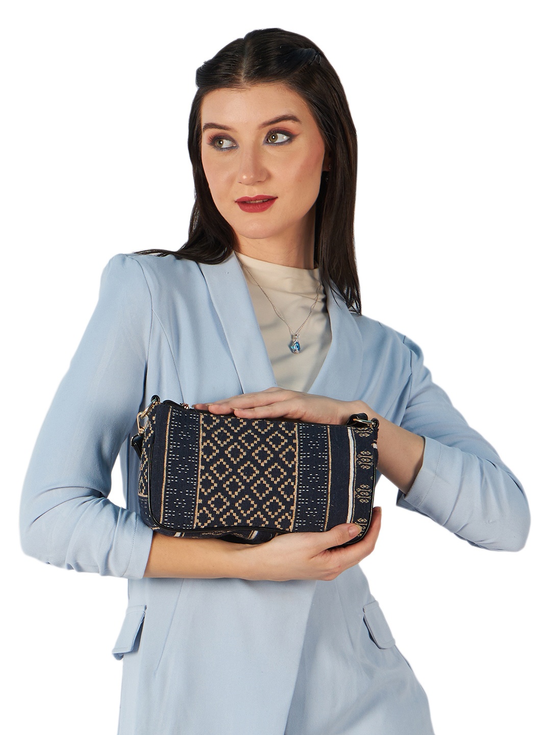 

MINI WESST Self Designed Baguette Bag, Navy blue