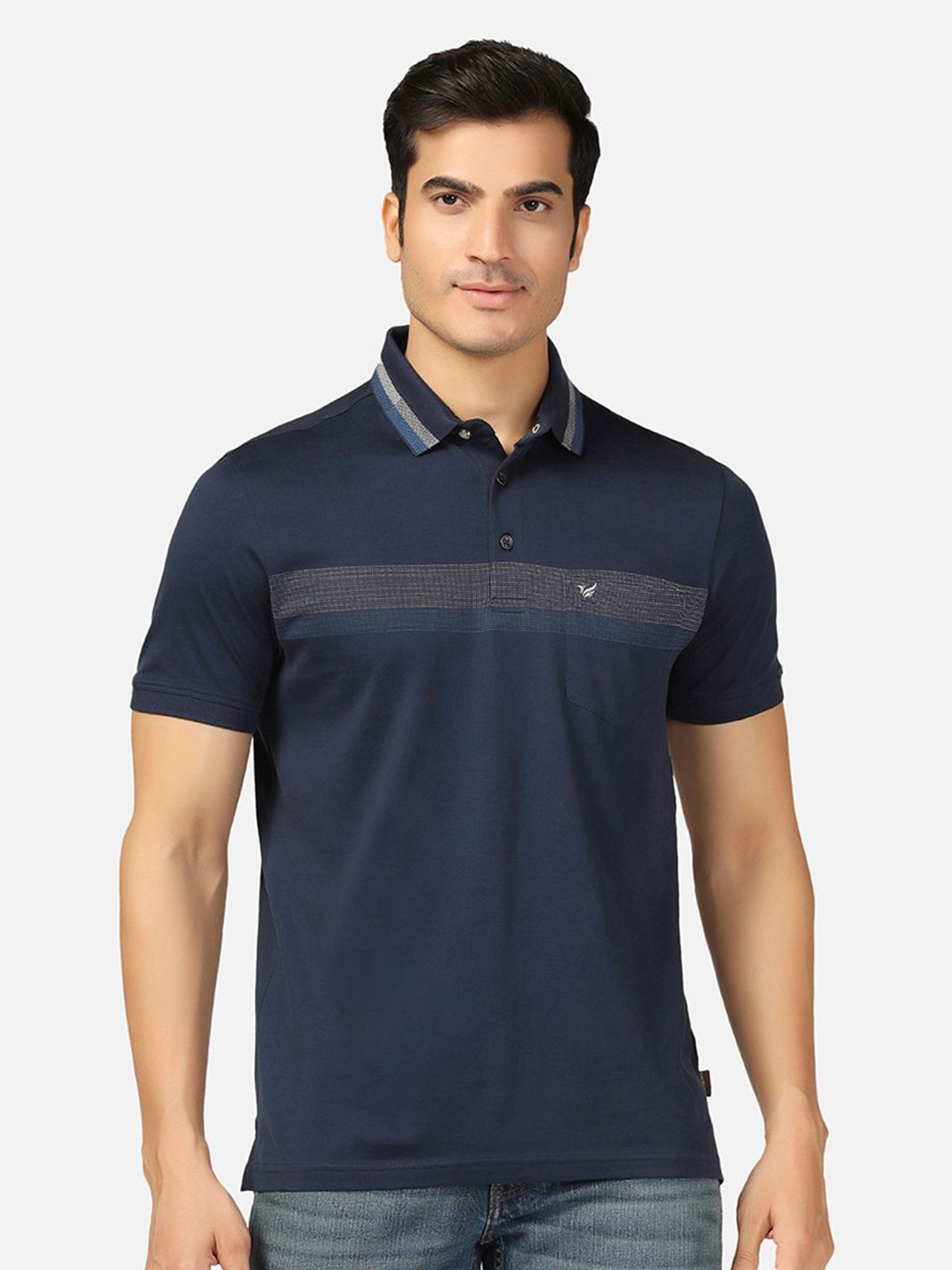 

Blackberrys Polo Collar Cotton Slim Fit T-shirt, Navy blue