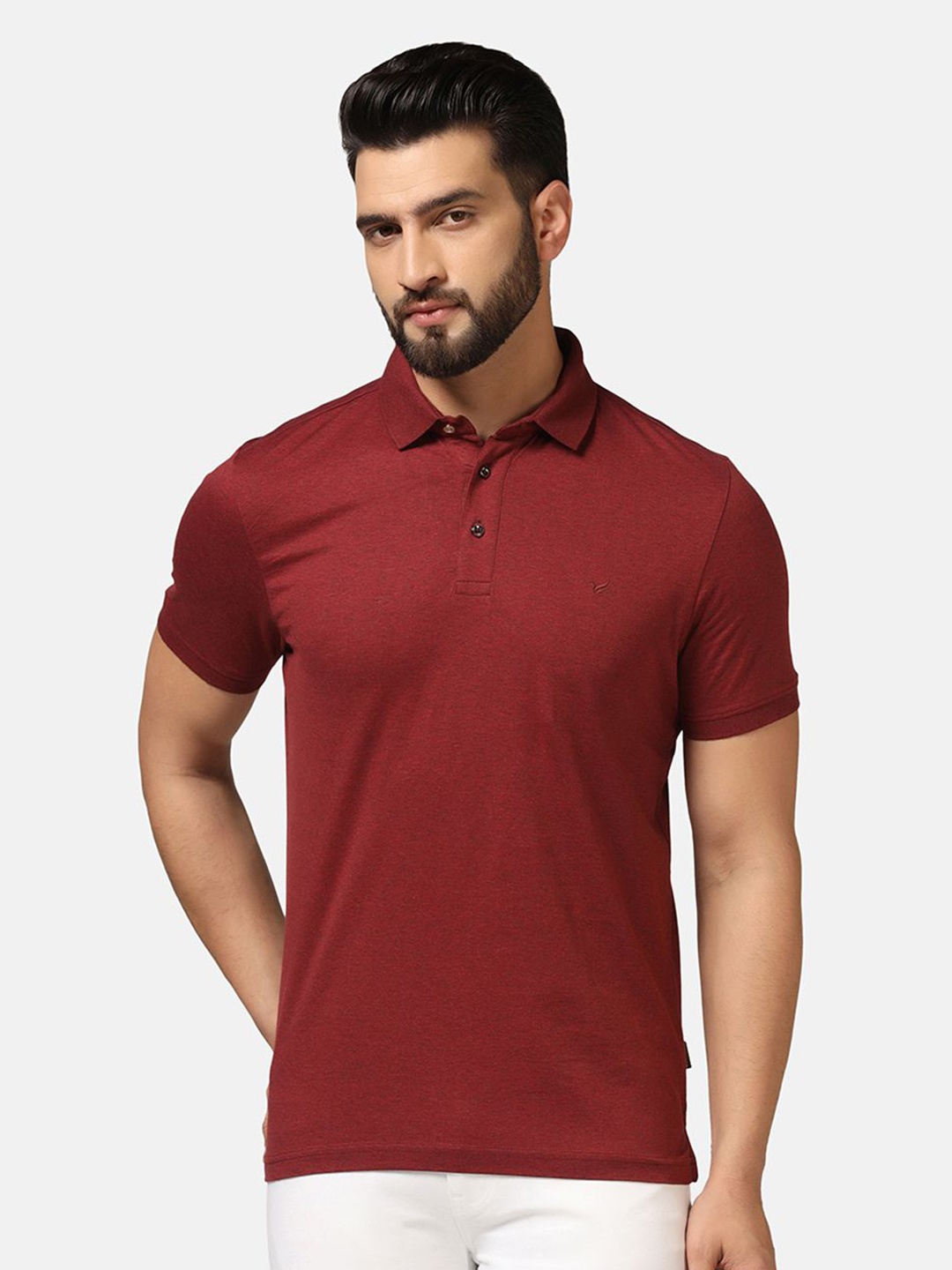 

Blackberrys Polo Collar Short Sleeves Cotton Slim Fit T-shirt, Red