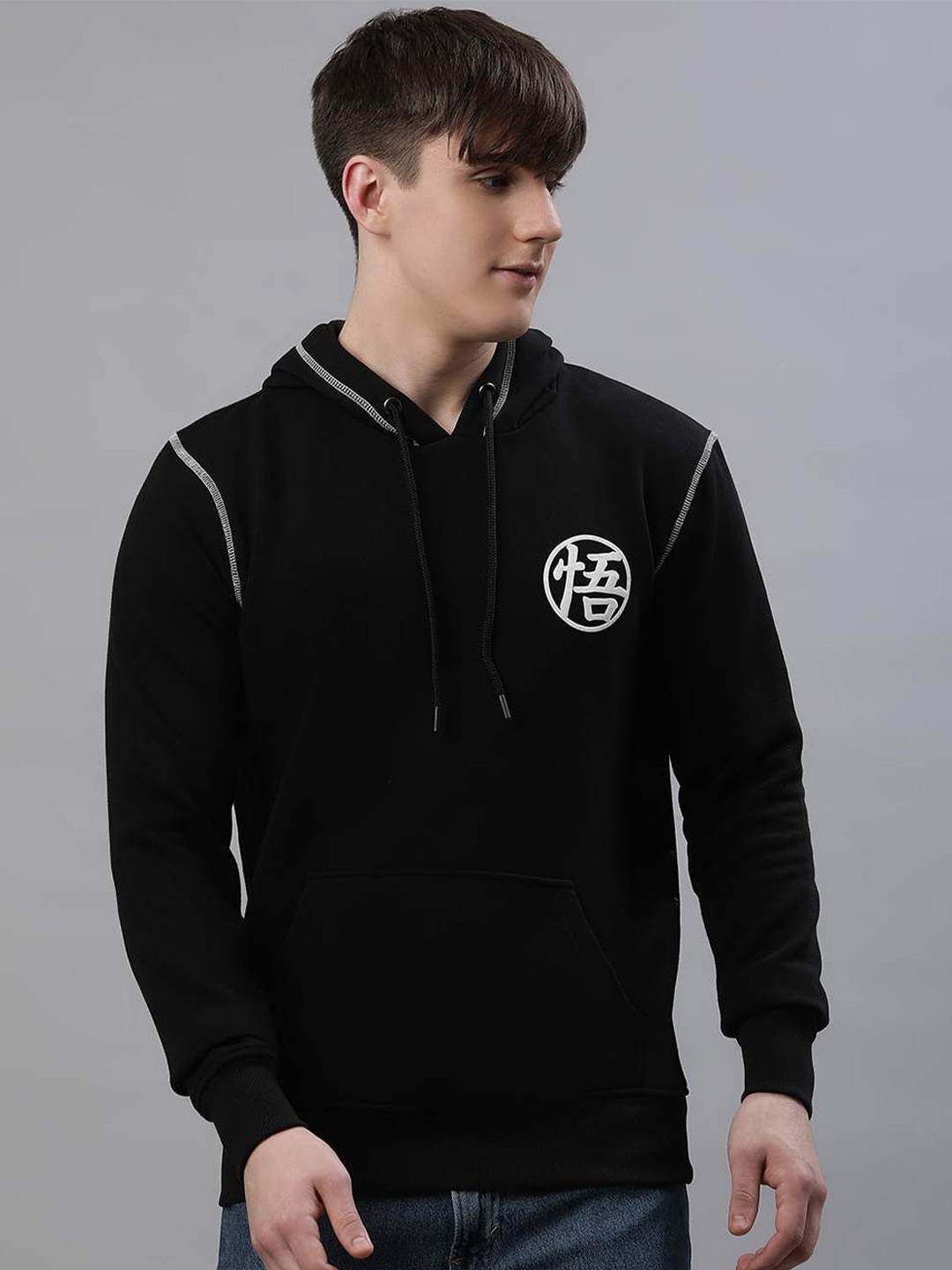 

Entertainment Store Unisex Hood Pullover Straight Cotton Sweatshirt, Black