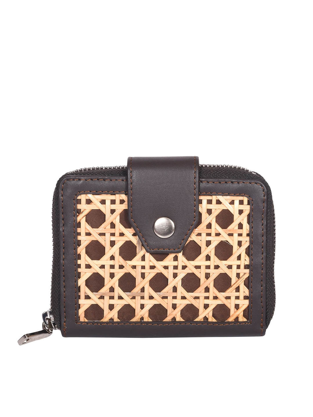 

Sassora Women Leather Zip Around Wallet, Brown