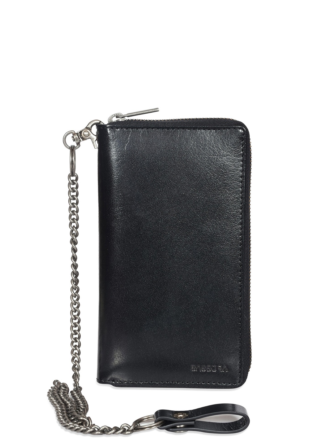 Sassora Women Leather RFID Travel Organizer, Black