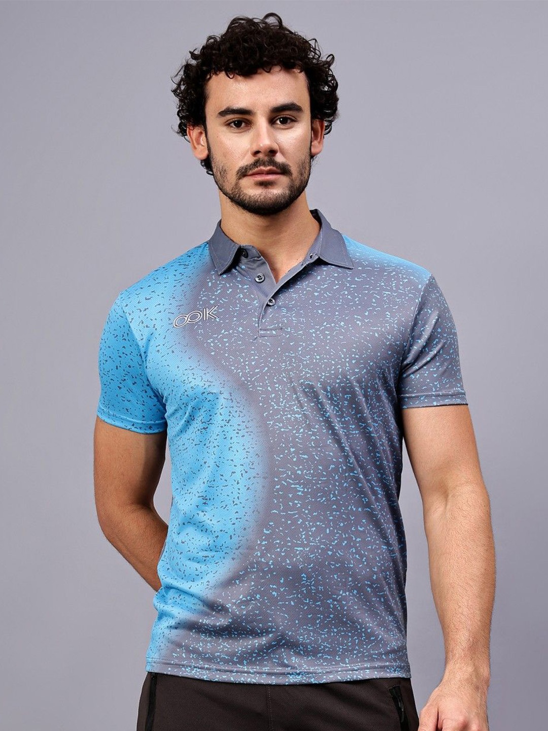 

Shiv Naresh Abstract Printed Polo Collar T-shirt, Grey