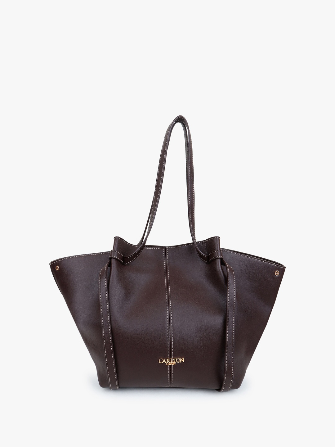 

Carlton London Structured Shoulder Bag, Coffee brown