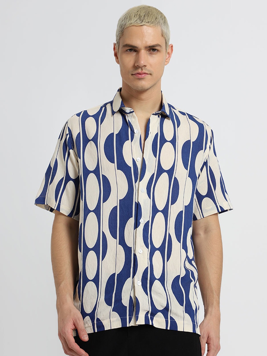 

Banana Club Classic Slim Fit Printed Casual Shirt, Blue