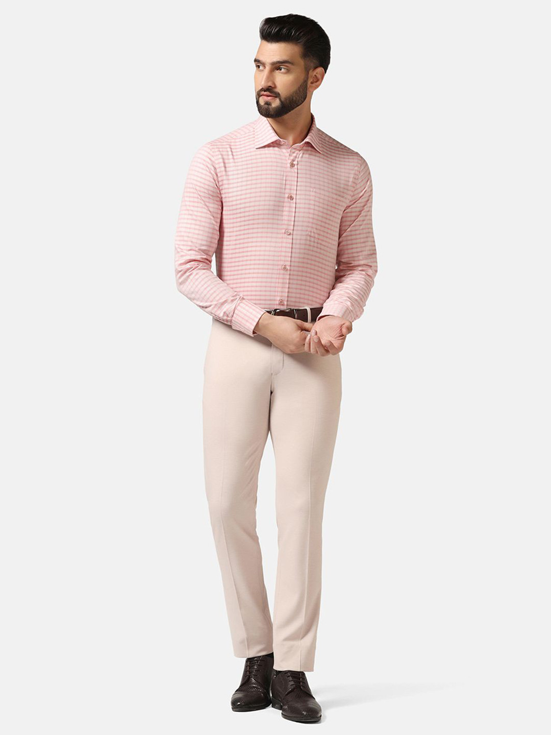

Blackberrys Straight Slim Fit Cotton Formal Shirt, Orange