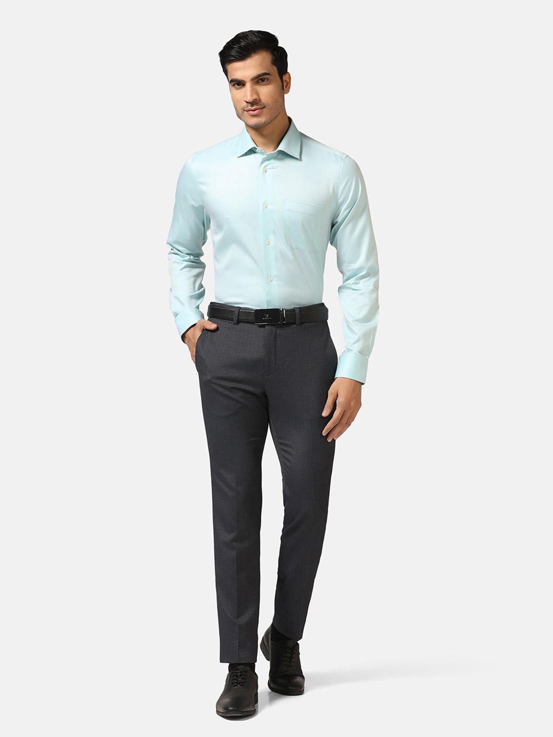

Blackberrys Men Luxe Slim Fit Formal Shirt, Green