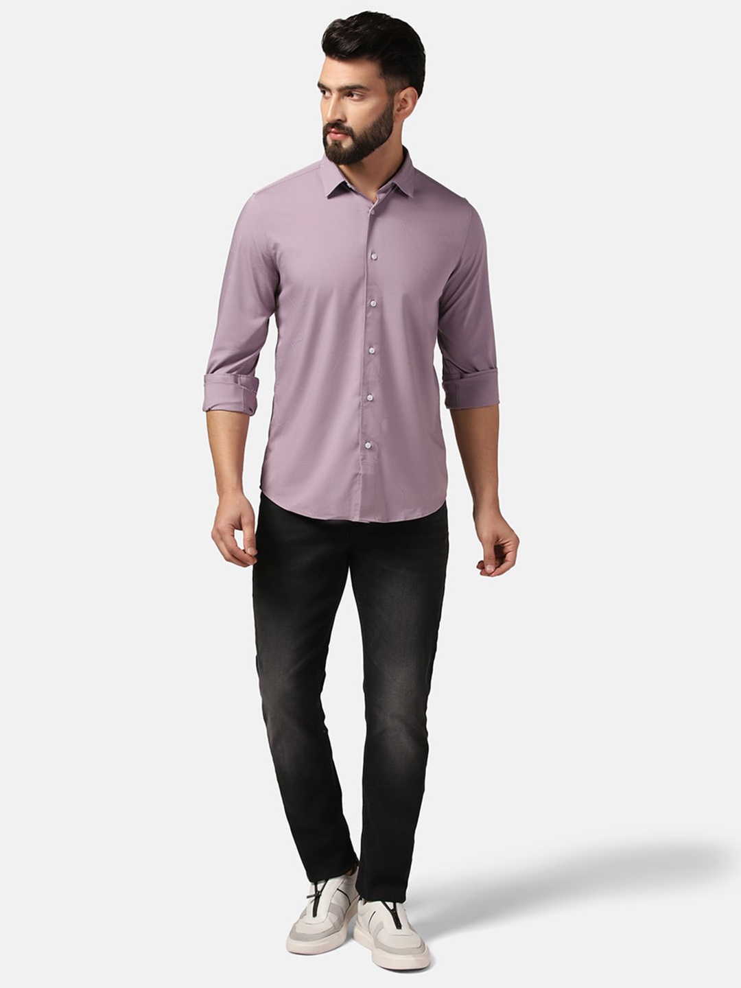 

Blackberrys Straight Slim Fit Cotton Casual Shirt, Pink