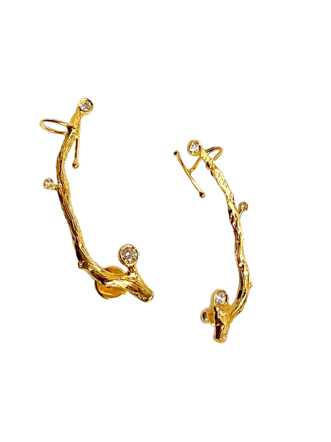 

STUDIO METALLURGY Gold-Plated Contemporary Ear Cuff Earrings