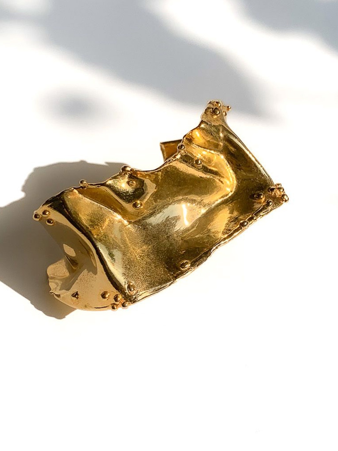 

STUDIO METALLURGY Women Brass Gold-Plated Cuff Bracelet