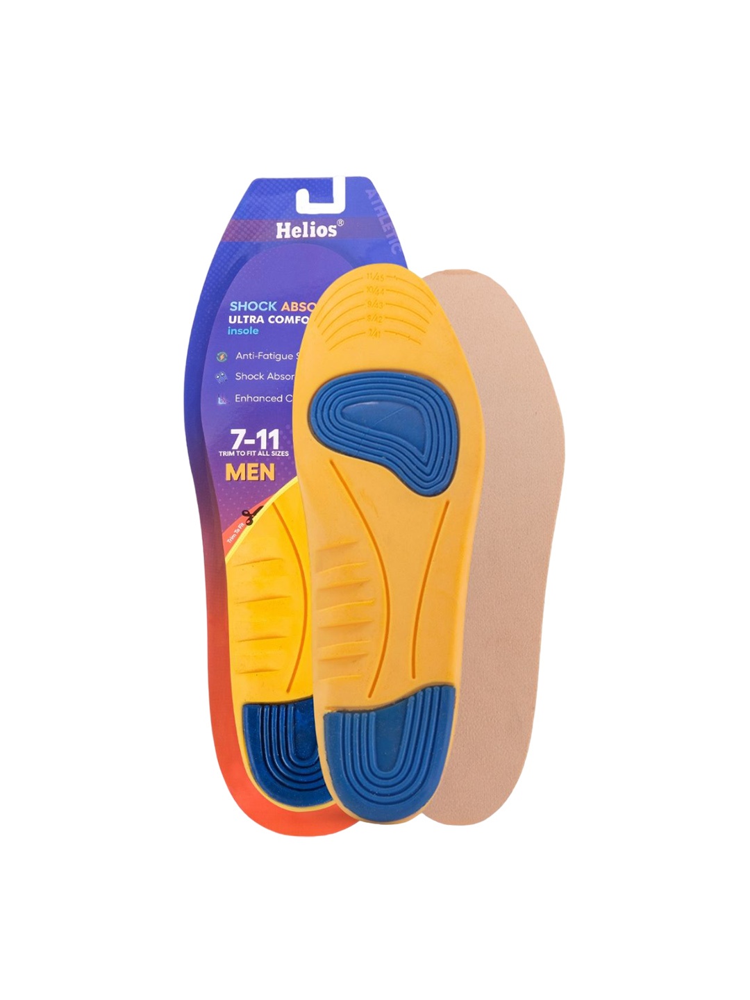 

Helios Unisex Shock Absorption Triple Layer Insole, Yellow