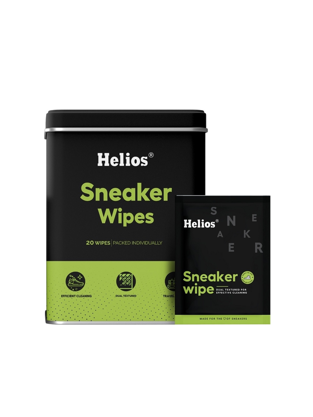 

Helios Pack Of 20 Sneaker Cleaning Wipes, Green