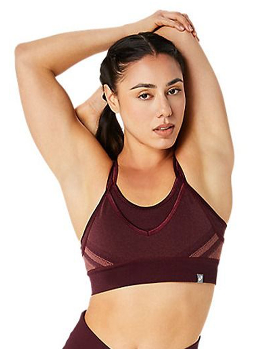 

ASICS NAGINO Seamless Sports Bra, Maroon