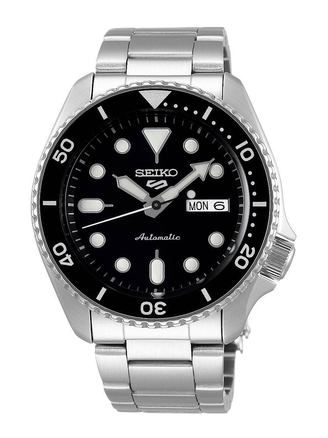 

SEIKO Men Stainless Steel Straps Digital Automatic Motion Powered Watch SRPD55K1_N, Black