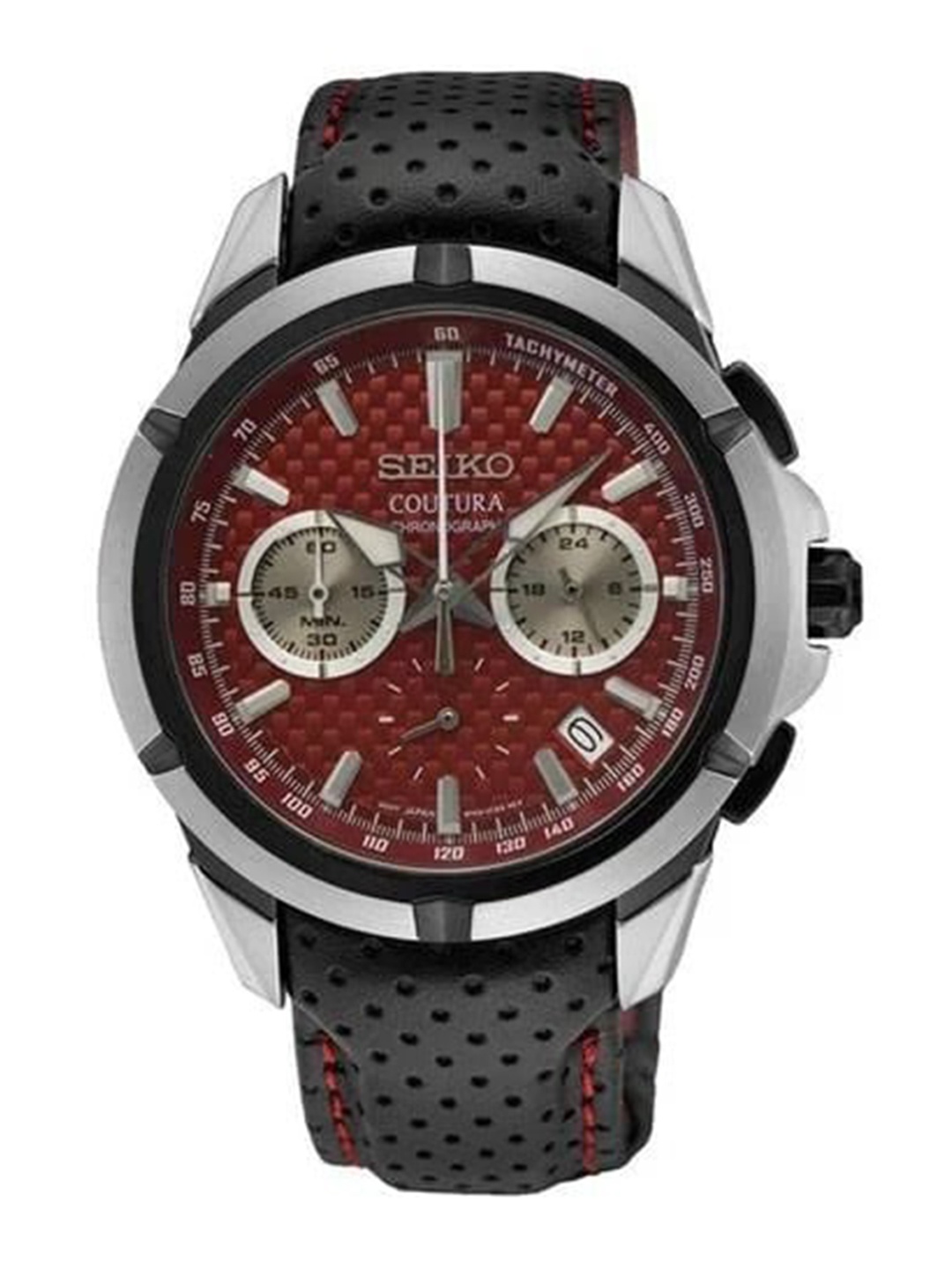 

SEIKO Men Dial & Stainless Steel Textured Straps Analogue Watch SSB435P9_N, Maroon