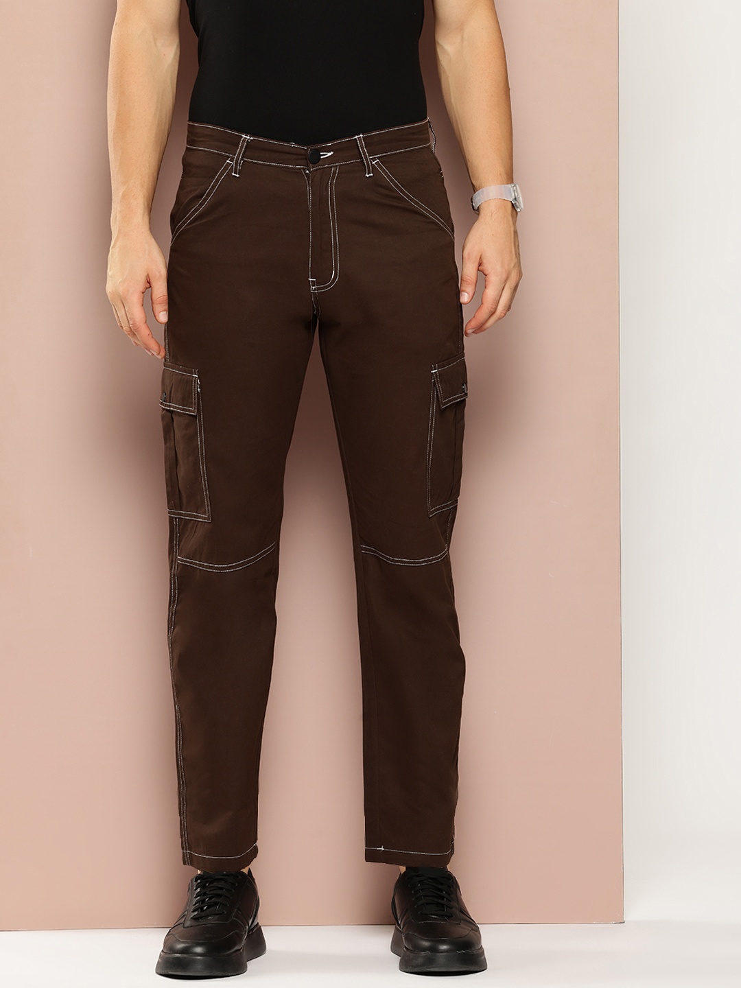 

Club York Men Cargos Trousers, Brown