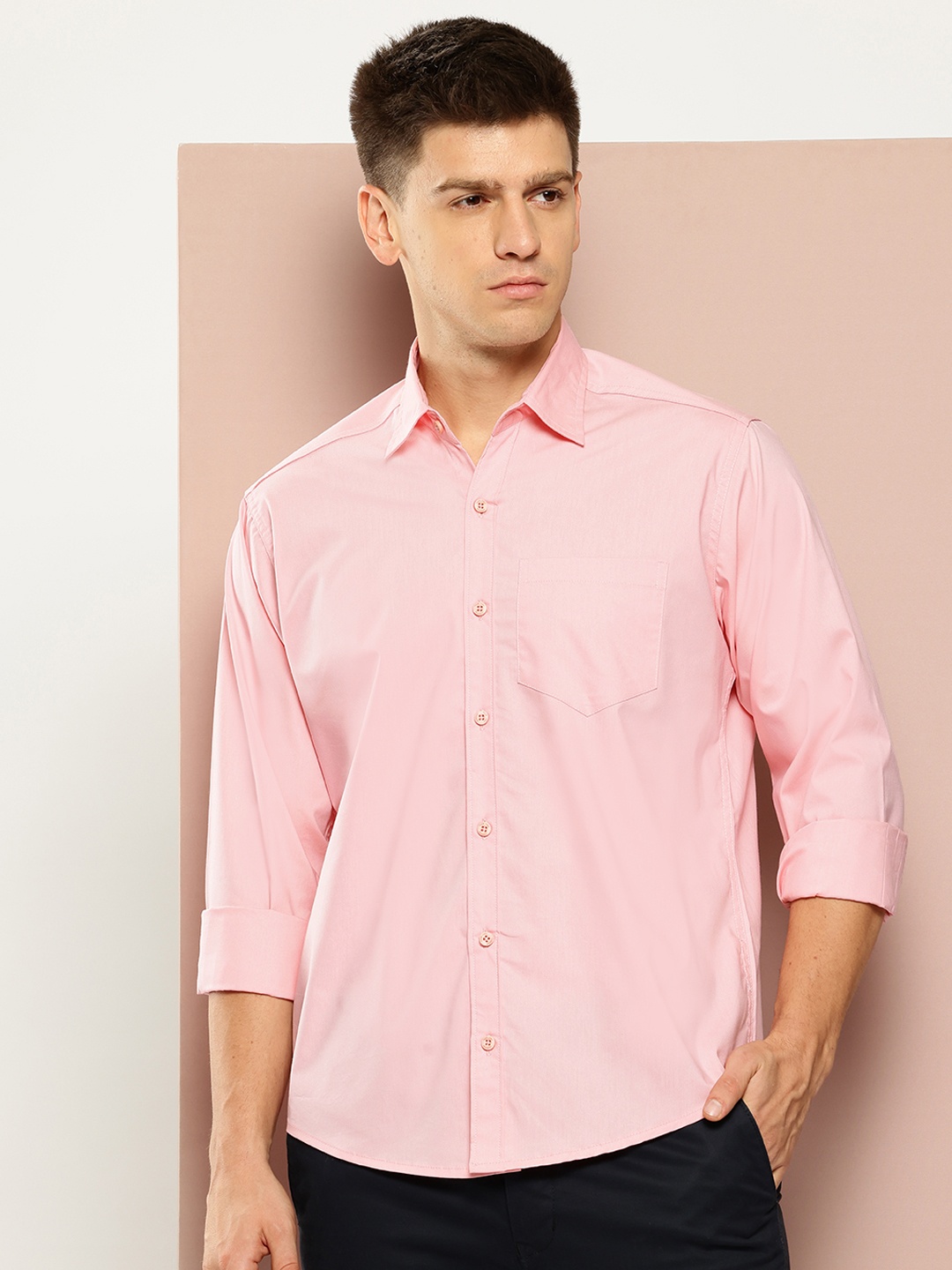 

Club York Men Casual Shirt, Pink