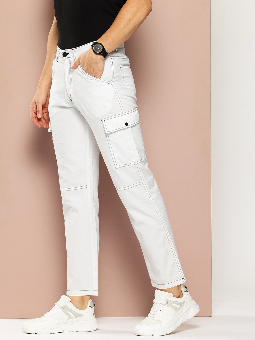 

Club York Men Cargos Trousers, White