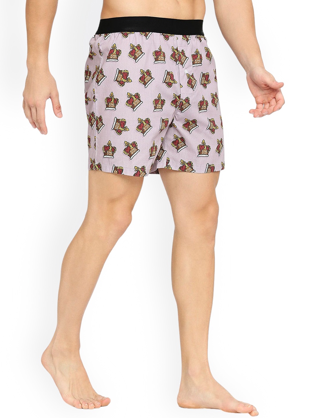 

BZ INNERWEAR Printed Pure Cotton Boxers WB-RM-CBX-07-S, Purple