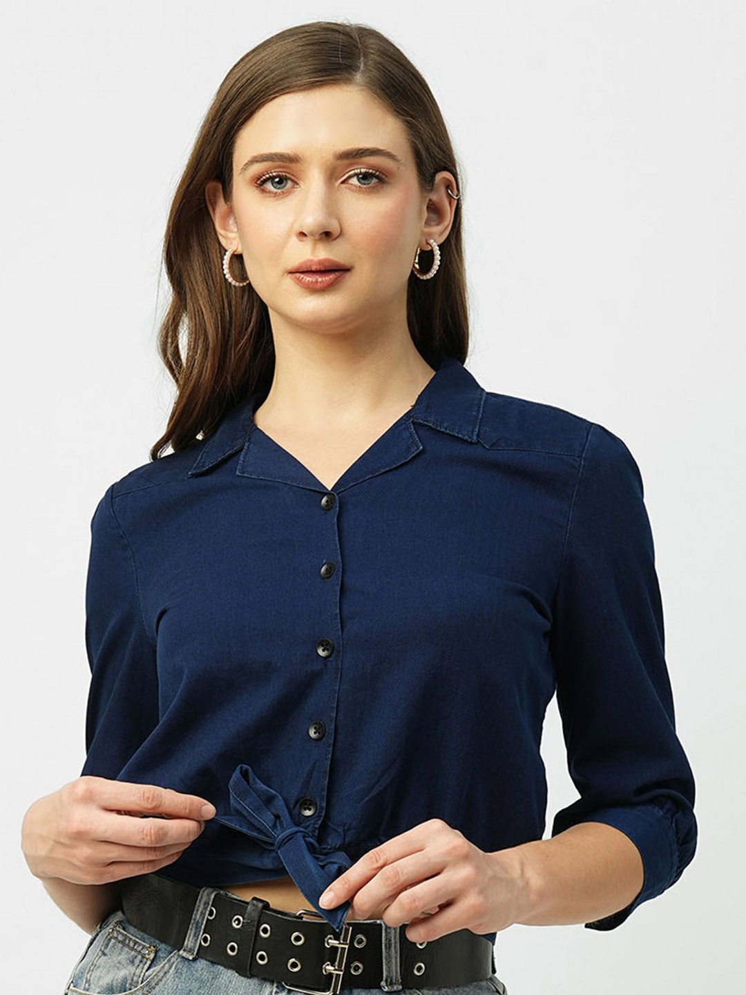 

Kraus Jeans Slim Fit Opaque Cotton Casual Shirt, Blue