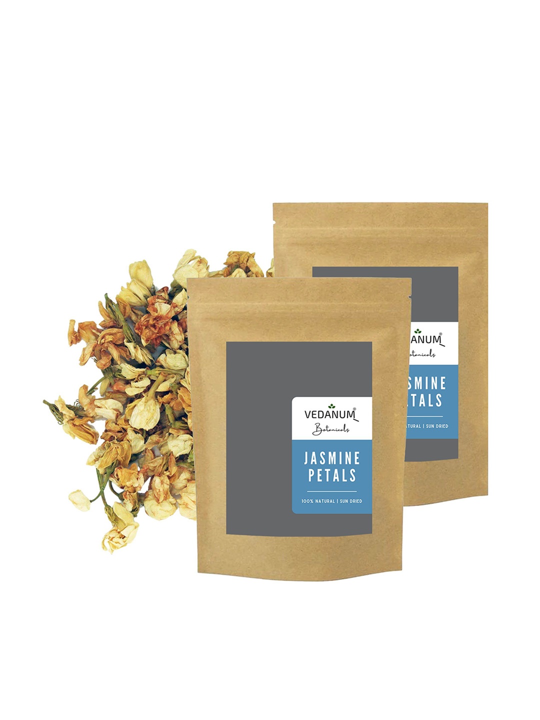

VEDANUM Beige 2 Pcs Natural Jasmine Petals, White