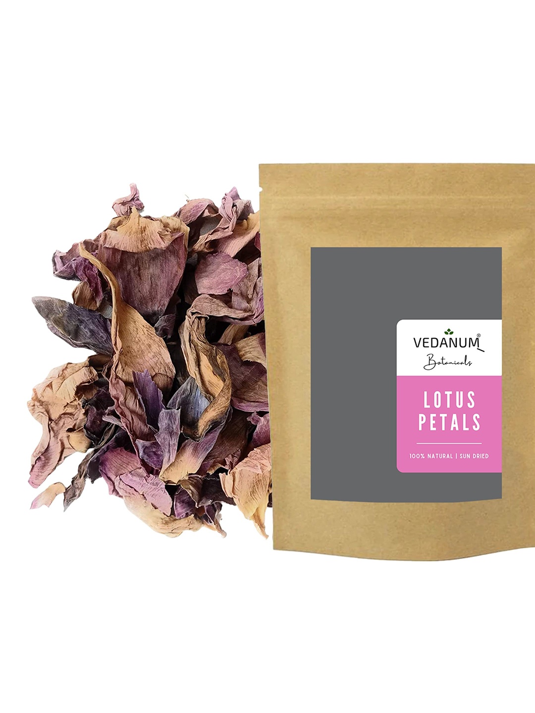 

VEDANUM Natural Indian Lotus Petals, Red