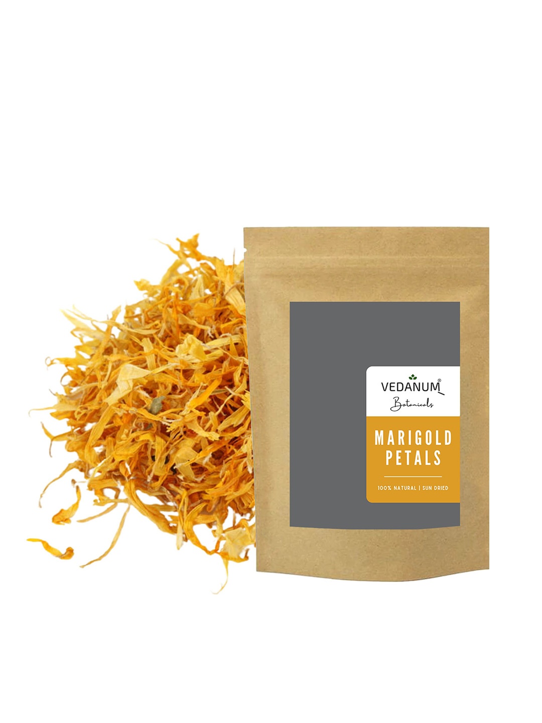 

VEDANUM Natural Marigold Petals, Orange