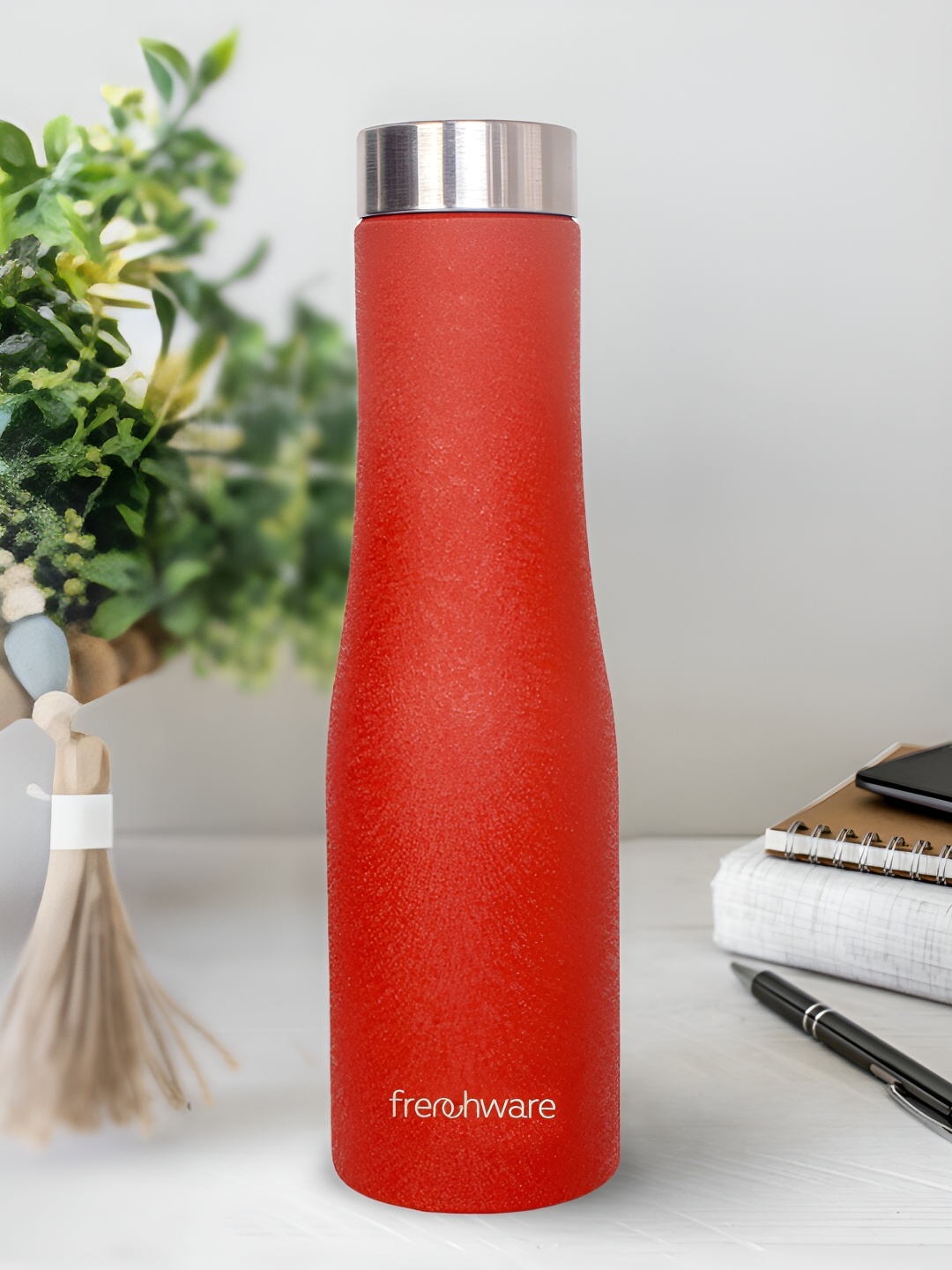 

Frenchware Red & Steel Single Stainless Steel Printed Water Bottle 1L