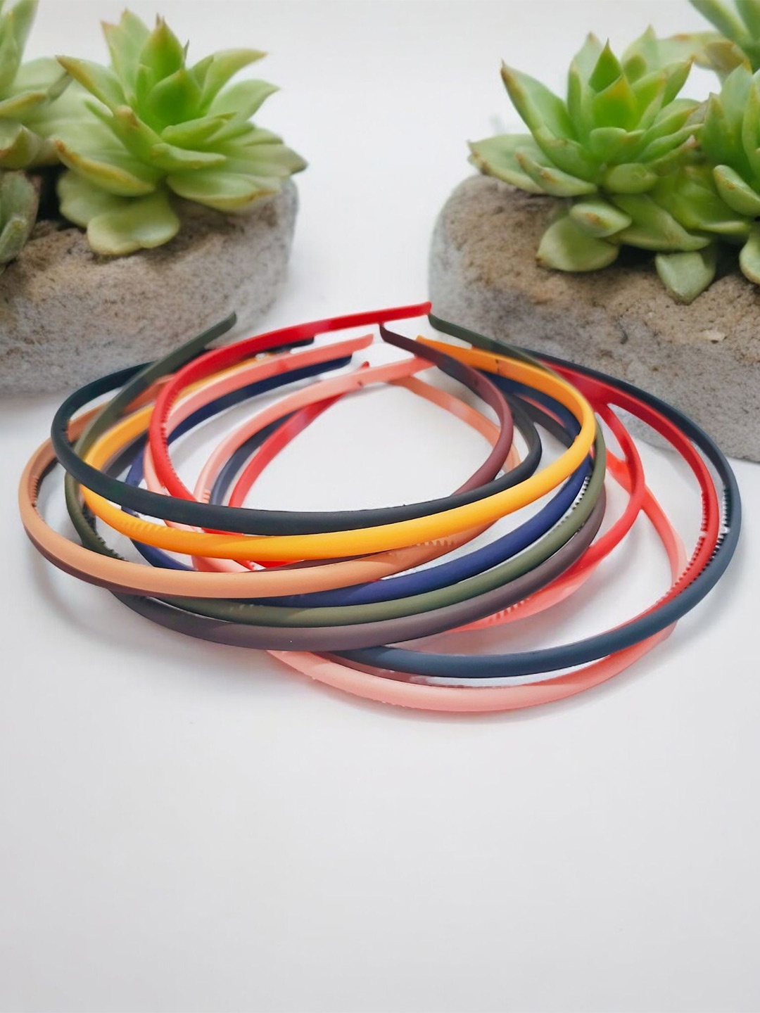 

ANNA CREATIONS Set Of 12 Hairband, Black