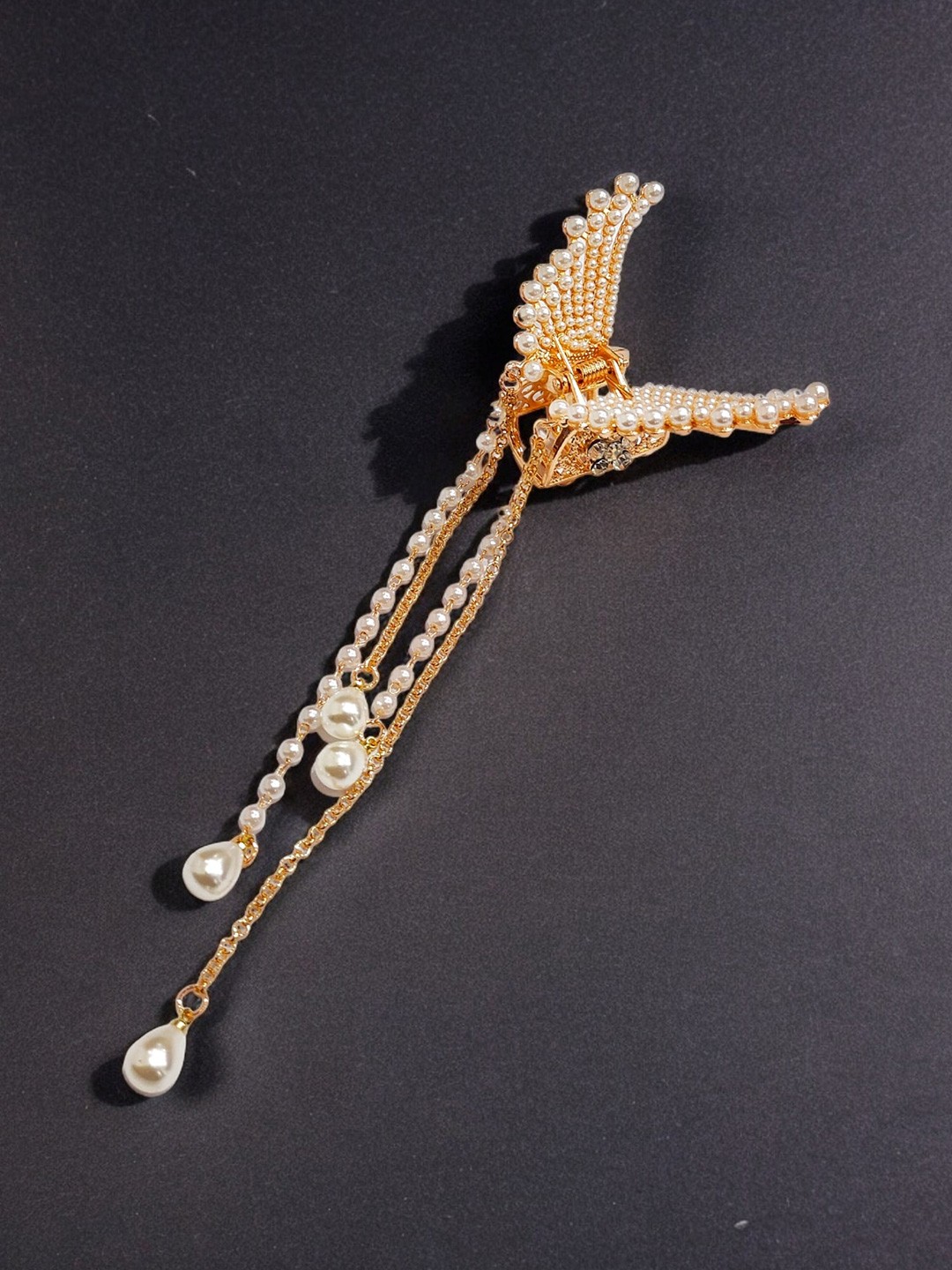 

ANNA CREATIONS Embellished Claw Clip, Gold