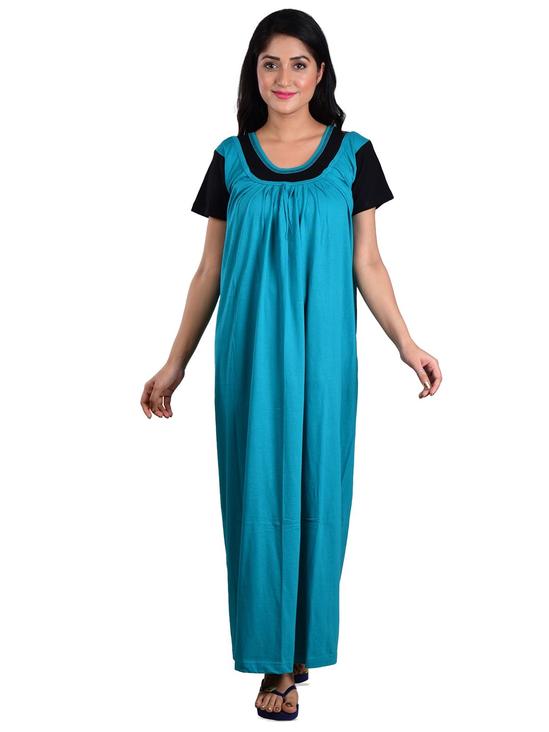 

DUI KONNA Round Neck Maxi Nightdress, Blue
