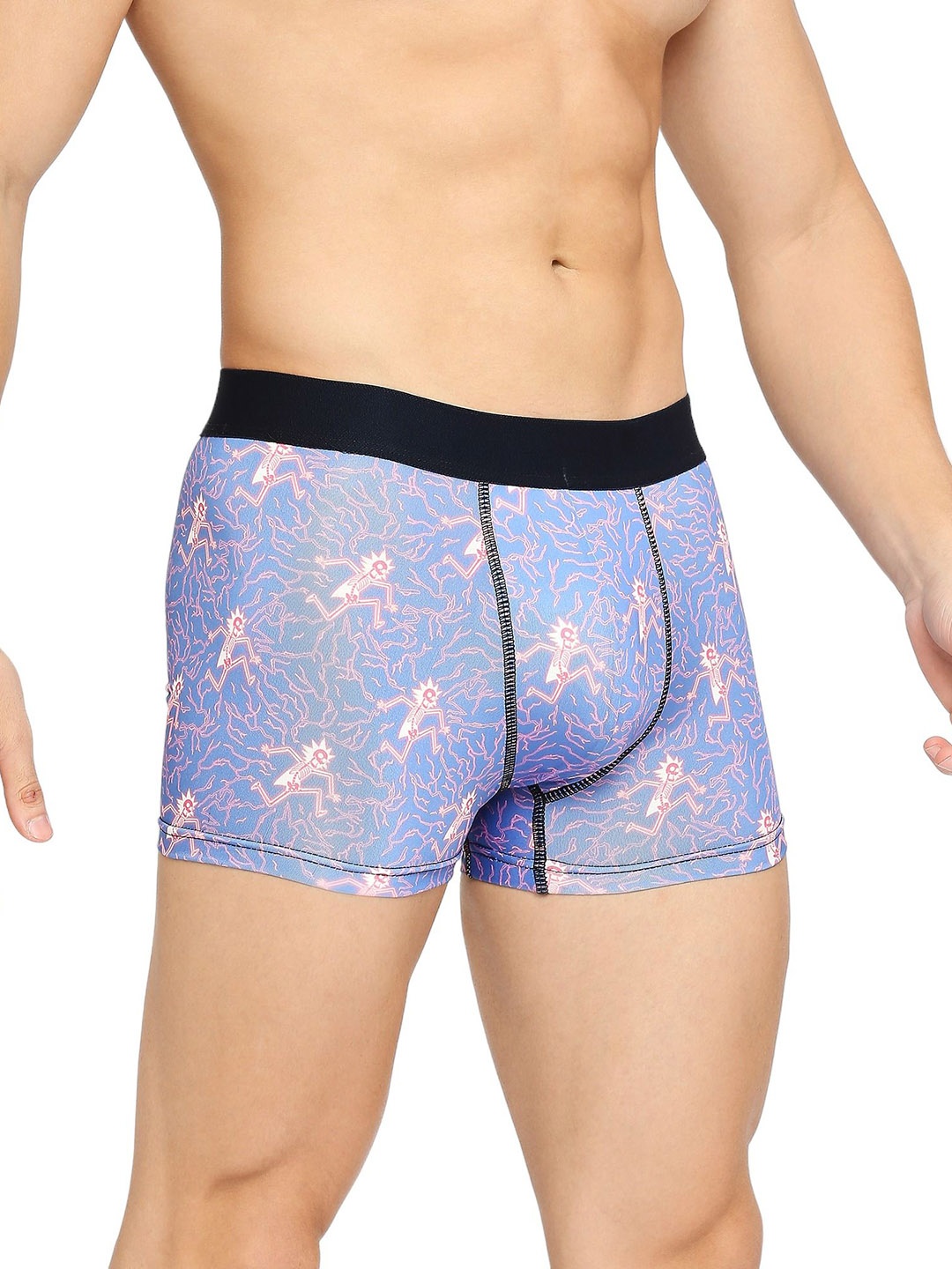 

BZ INNERWEAR Floral Printed Mid-Rise Cotton Basic Briefs WB-RM-SMBX-03-S, Purple